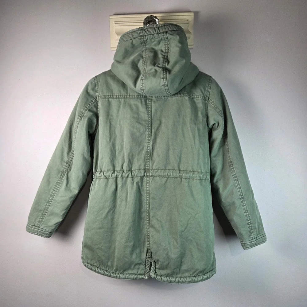 Terranova Parka Jacket Kids 12-13 Green Good Sherpa Lined Hooded CPBU00537A